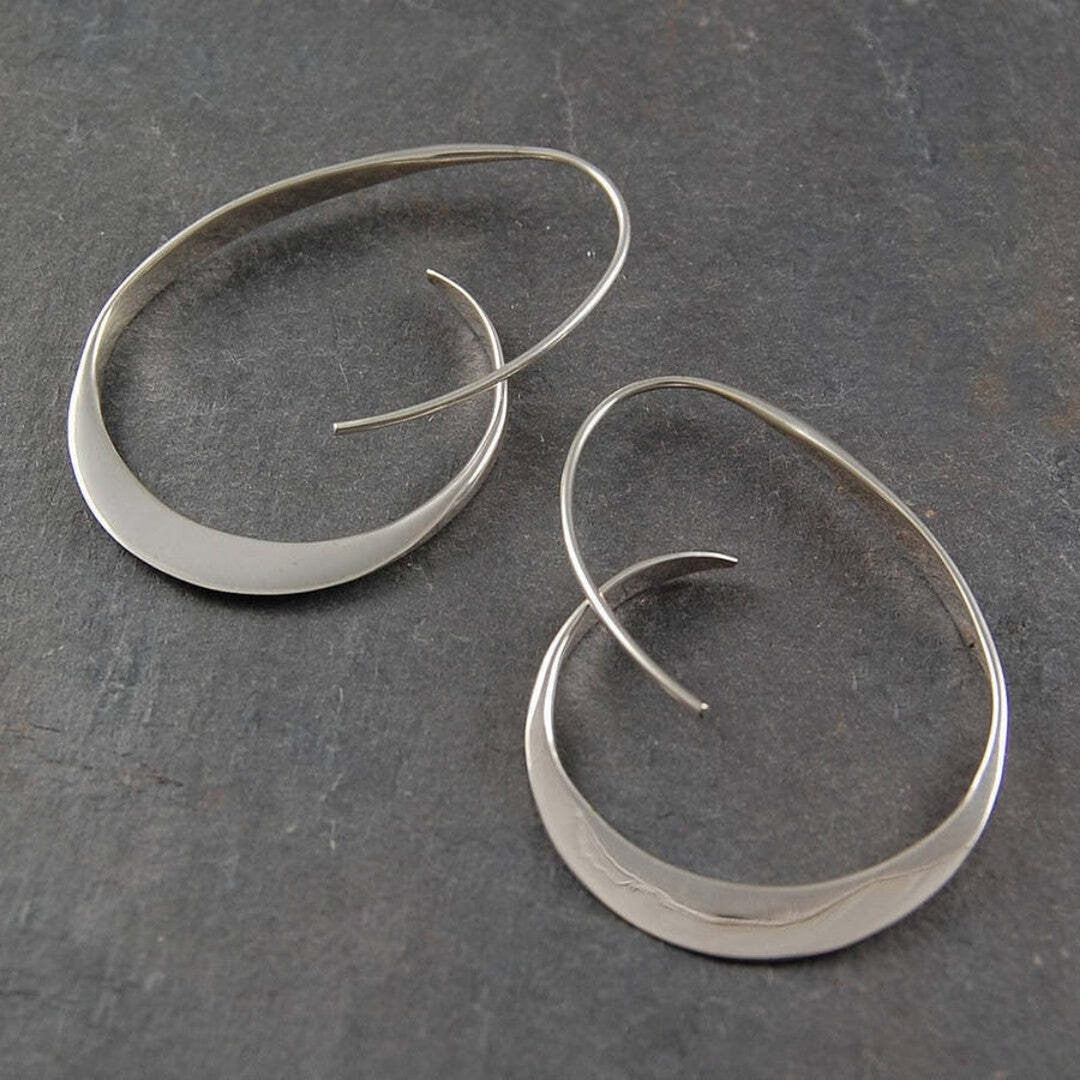 Open Spiral Drop Earrings