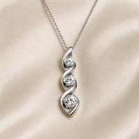 White Gold Infinity Zirconia Necklace