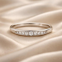 White Gold Micro Pave Zirconia Ring