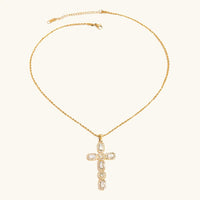 Radiant Gold Cross Necklace