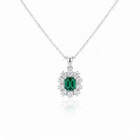 Vintage Emerald Crystal Necklace