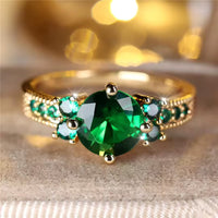 Elegant Emerald Gold Vintage Band