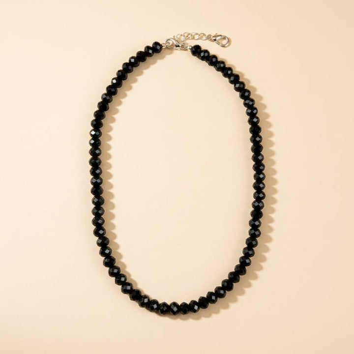 Radiant Black Beaded Necklace