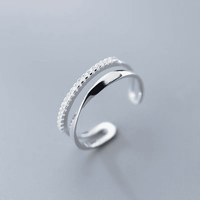Adjustable Cubic Zirconia Ring