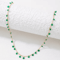 Handmade Emerald Droplet Necklace