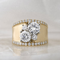 Vintage Golden Bright Zirconia Ring