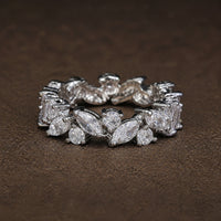 Vintage Marquise Crystals Eternity Ring